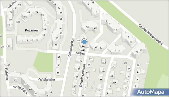 Wrocław, Dziadoszańska, 44a, mapa Wrocławia