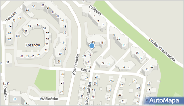 Wrocław, Dziadoszańska, 46c, mapa Wrocławia