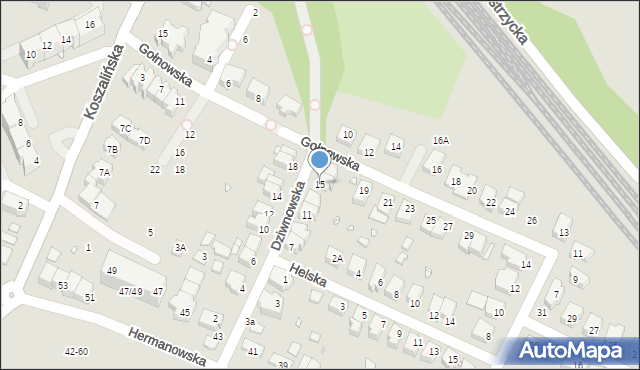 Wrocław, Dziwnowska, 15, mapa Wrocławia