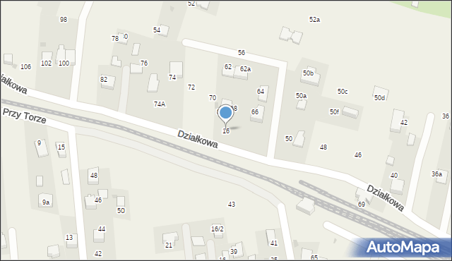 Zabierzów, Działkowa, 16, mapa Zabierzów