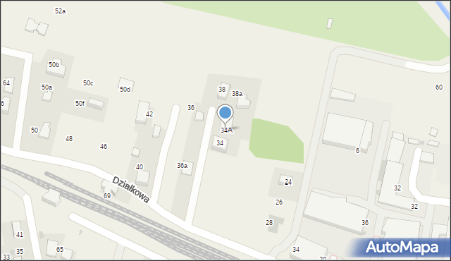 Zabierzów, Działkowa, 34A, mapa Zabierzów