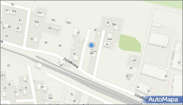 Zabierzów, Działkowa, 36a, mapa Zabierzów
