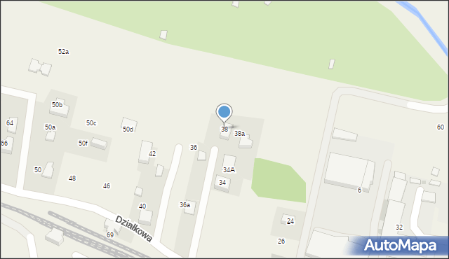 Zabierzów, Działkowa, 38, mapa Zabierzów