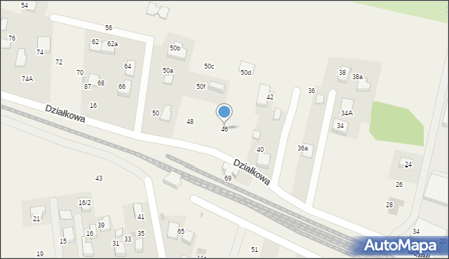 Zabierzów, Działkowa, 46, mapa Zabierzów