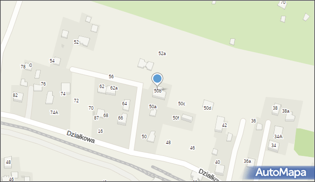 Zabierzów, Działkowa, 50b, mapa Zabierzów