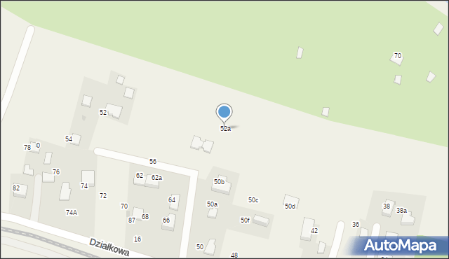 Zabierzów, Działkowa, 52a, mapa Zabierzów