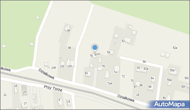 Zabierzów, Działkowa, 80, mapa Zabierzów