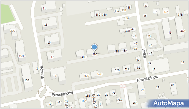 Ząbki, Dzika, 48C, mapa Ząbki