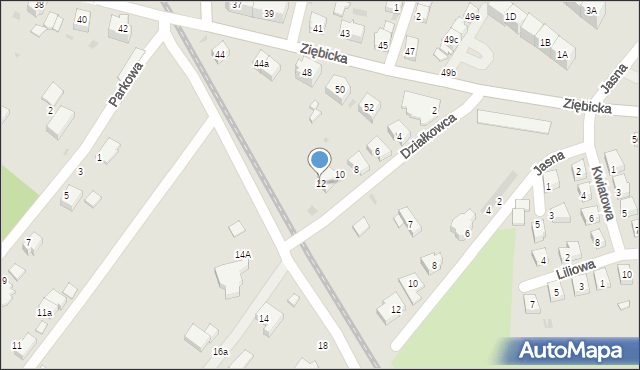 Ząbkowice Śląskie, Działkowca, 12, mapa Ząbkowice Śląskie