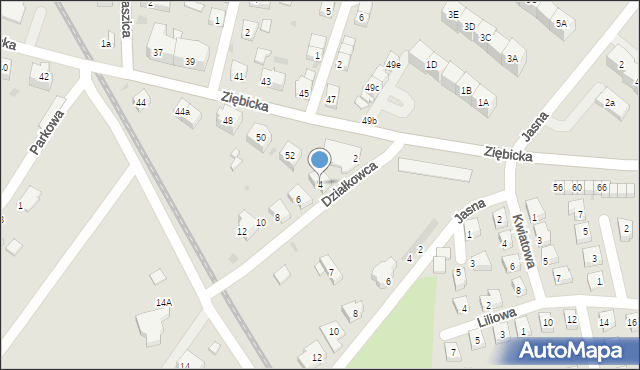 Ząbkowice Śląskie, Działkowca, 4, mapa Ząbkowice Śląskie