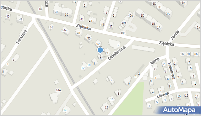 Ząbkowice Śląskie, Działkowca, 6, mapa Ząbkowice Śląskie