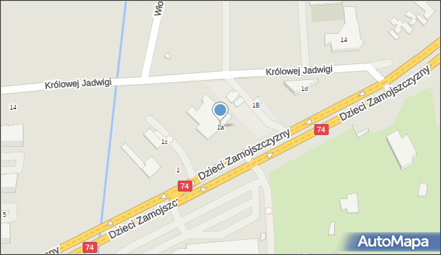 Zamość, Dzieci Zamojszczyzny, 1a, mapa Zamościa