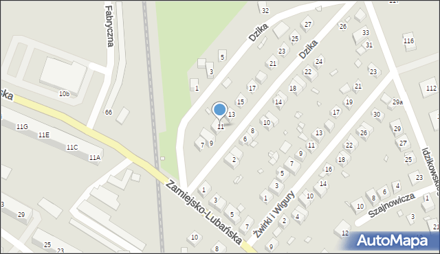 Zgorzelec, Dzika, 11, mapa Zgorzelec