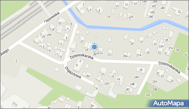 Zielonka, Dziennikarska, 19, mapa Zielonka