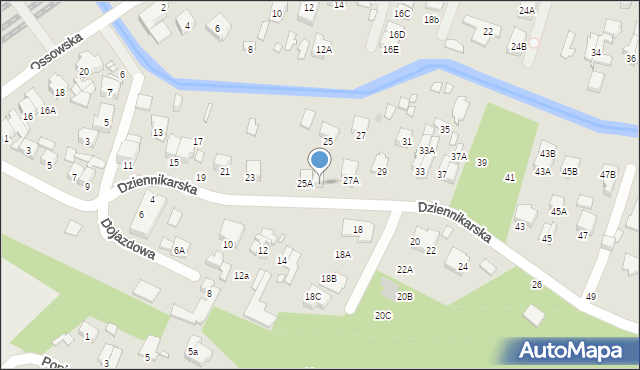 Zielonka, Dziennikarska, 25B, mapa Zielonka