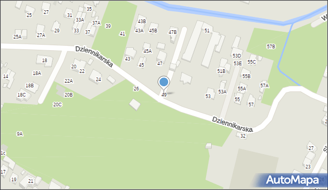Zielonka, Dziennikarska, 49, mapa Zielonka