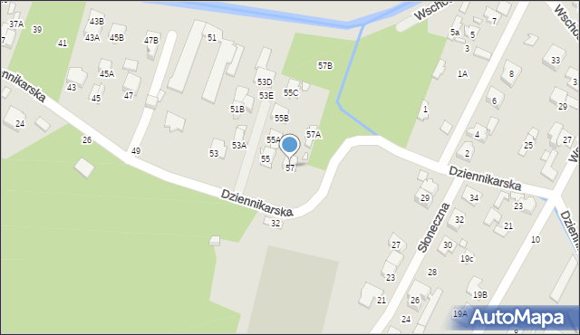 Zielonka, Dziennikarska, 57, mapa Zielonka