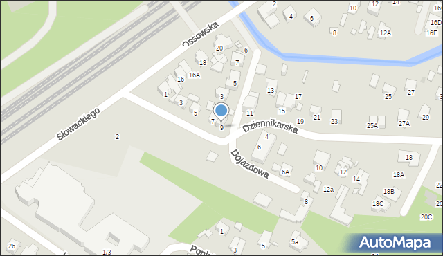 Zielonka, Dziennikarska, 9, mapa Zielonka