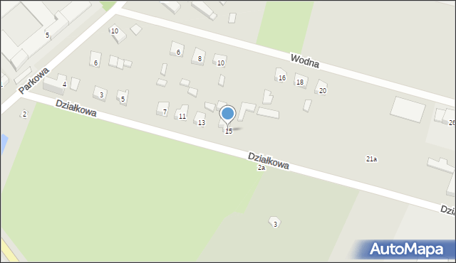 Złoczew, Działkowa, 15, mapa Złoczew