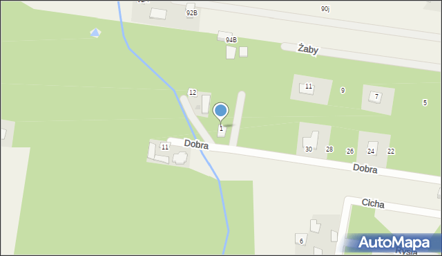 Żółwin, Dzika, 1, mapa Żółwin