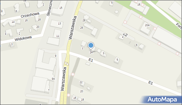 Węgrzce, E1, 1A, mapa Węgrzce