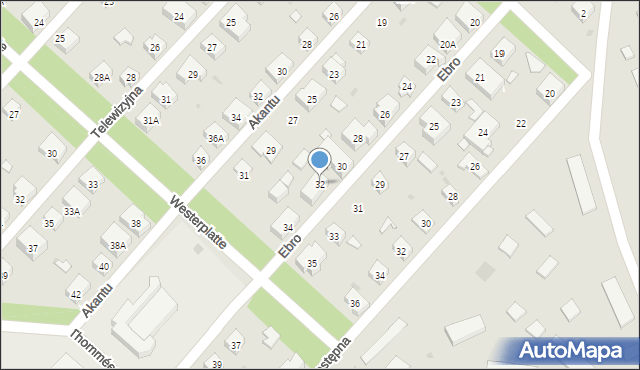 Warszawa, Ebro, 32, mapa Warszawy