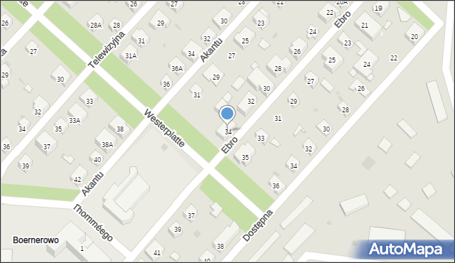 Warszawa, Ebro, 34, mapa Warszawy
