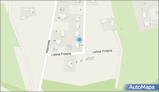 Drzewce, Echo Leśne, 1, mapa Drzewce