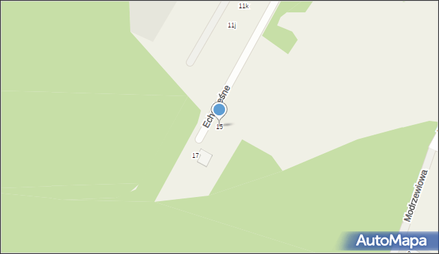 Księżak, Echa Leśne, 15, mapa Księżak
