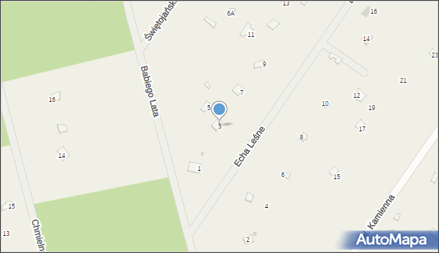 Popowo-Letnisko, Echa Leśne, 3, mapa Popowo-Letnisko