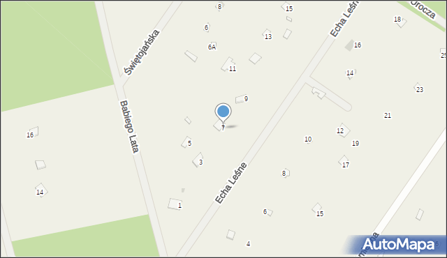 Popowo-Letnisko, Echa Leśne, 7, mapa Popowo-Letnisko