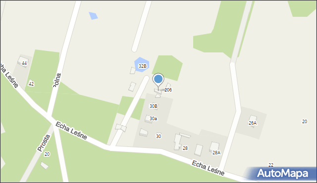 Urzut, Echa Leśne, 30C, mapa Urzut