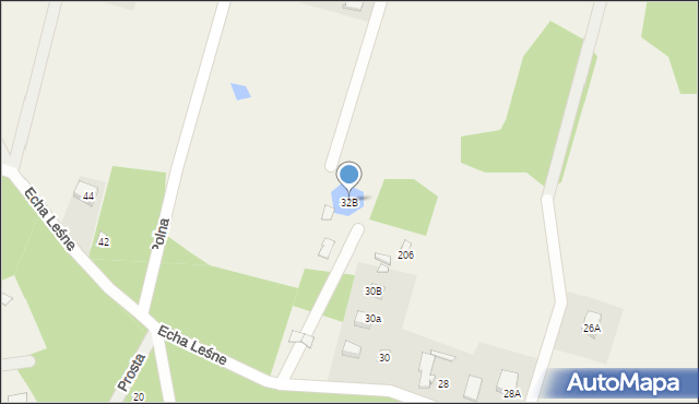 Urzut, Echa Leśne, 32B, mapa Urzut