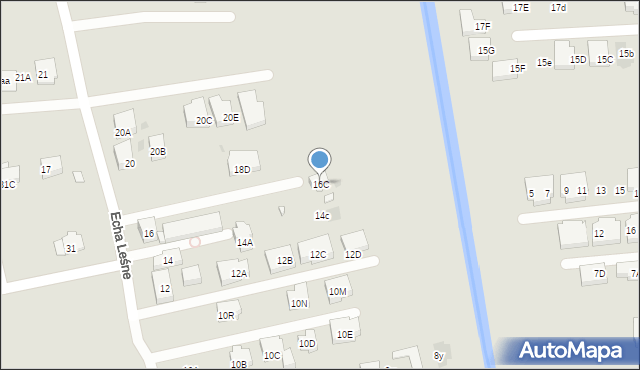 Warszawa, Echa Leśne, 16C, mapa Warszawy