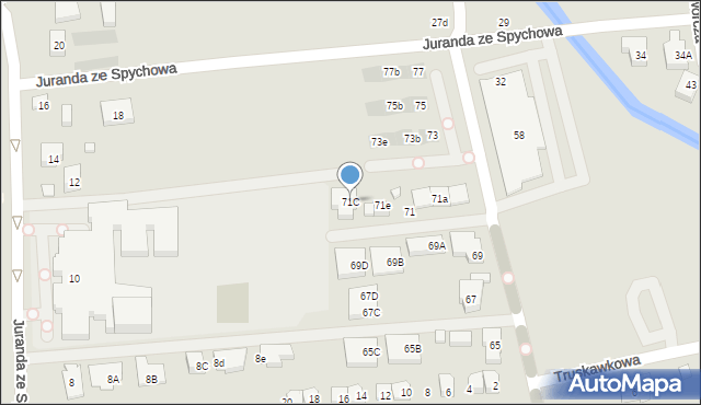 Warszawa, Echa Leśne, 71C, mapa Warszawy