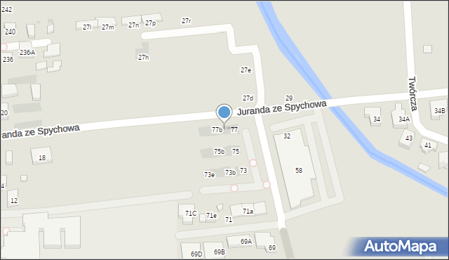 Warszawa, Echa Leśne, 77a, mapa Warszawy