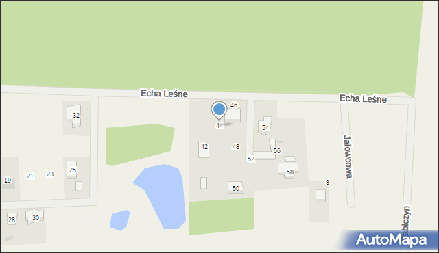 Żabiczyn, Echa Leśne, 44, mapa Żabiczyn