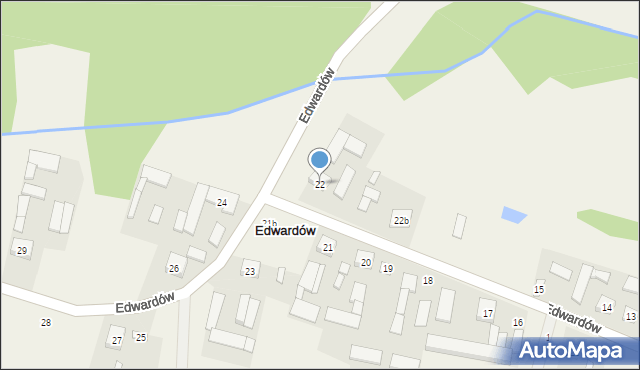 Edwardów, Edwardów, 22, mapa Edwardów