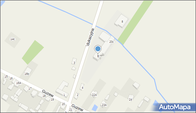 Guzew, Edukacyjna, 6, mapa Guzew