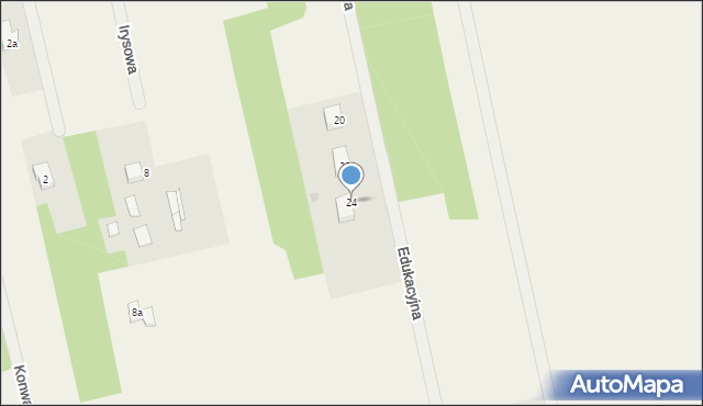 Kaleń-Towarzystwo, Edukacyjna, 24, mapa Kaleń-Towarzystwo