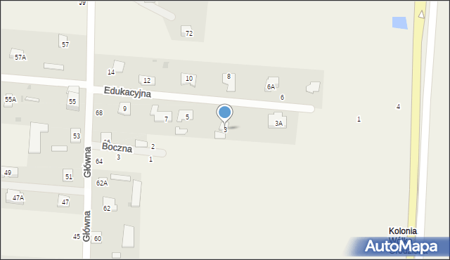 Kozery, Edukacyjna, 3, mapa Kozery