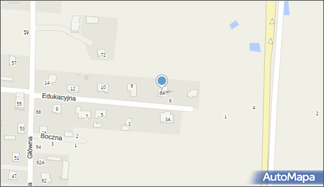 Kozery, Edukacyjna, 6A, mapa Kozery