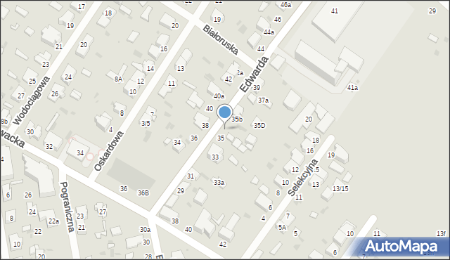 Łódź, Edwarda, 35a, mapa Łodzi