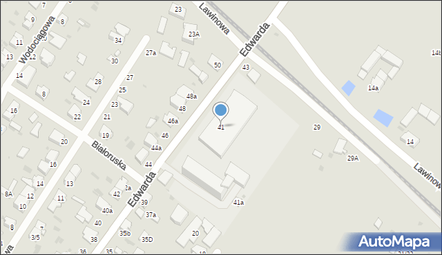 Łódź, Edwarda, 41, mapa Łodzi