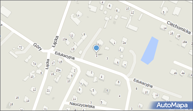 Płock, Edukacyjna, 1, mapa Płock