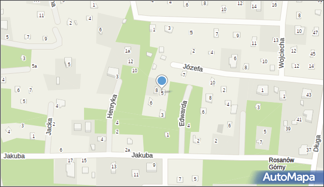 Rosanów, Edwarda, 5, mapa Rosanów