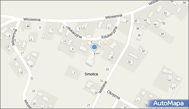 Smolice, Edukacyjna, 3, mapa Smolice