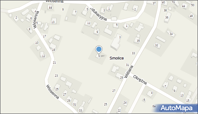 Smolice, Edukacyjna, 7, mapa Smolice