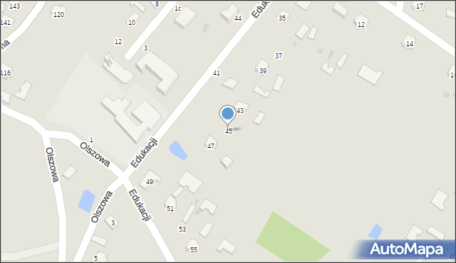 Tarnobrzeg, Edukacji, 45, mapa Tarnobrzegu