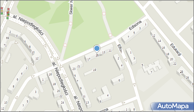 Tychy, Edisona Thomasa, 15, mapa Tychów